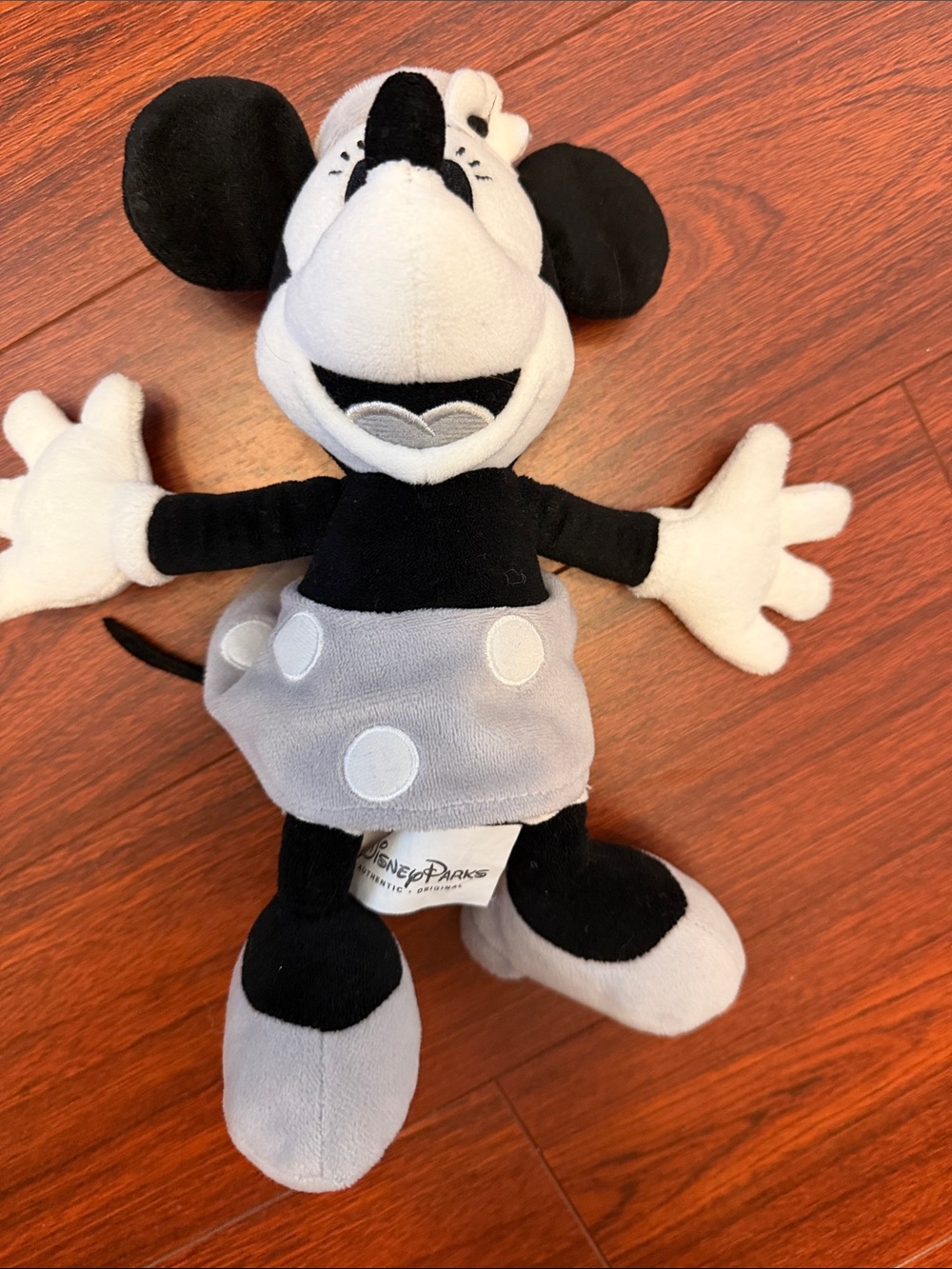 Disney Parks Plush Minnie Black & White Soft Toy - Classic Kids Plush